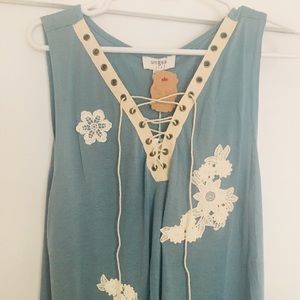 Teal Sleeveless Summer Tunic